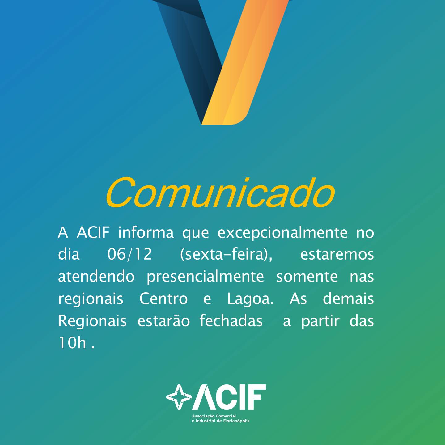 Comunicado – Atendimento Presencial